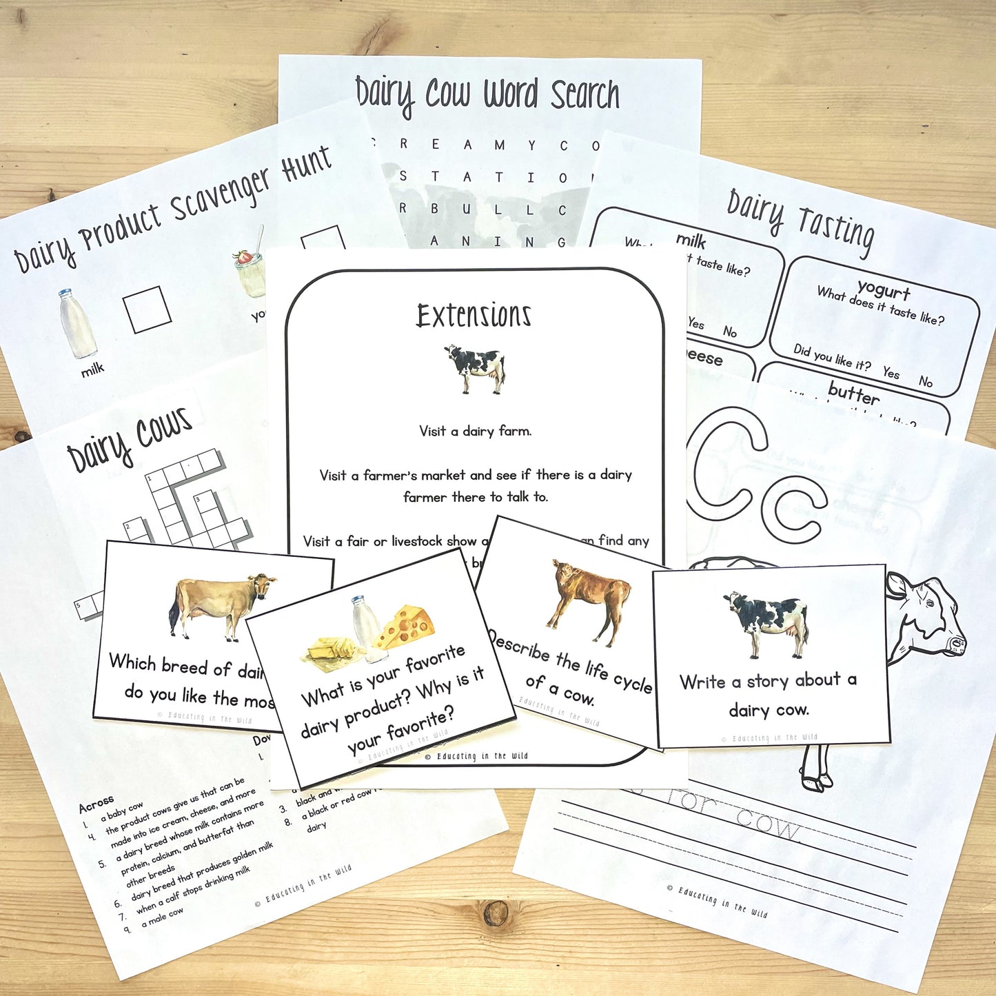 Dairy Cow Unit Study